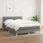Box spring bed with dark gray fabric mattress 140x200 cm by , Beds and slatted bases - Ref: Foro24-3140778, Price: 418,62 €, ...