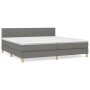 Cama box spring con colchón tela gris oscuro 200x200 cm de , Camas y somieres - Ref: Foro24-3140802, Precio: 553,32 €, Descue...