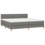 Cama box spring con colchón tela gris oscuro 200x200 cm de , Camas y somieres - Ref: Foro24-3140802, Precio: 553,32 €, Descue...