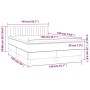 Cama box spring con colchón terciopelo gris claro 140x190 cm de , Camas y somieres - Ref: Foro24-3141419, Precio: 452,85 €, D...