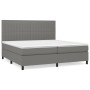 Cama box spring con colchón tela gris oscuro 200x200 cm de , Camas y somieres - Ref: Foro24-3141962, Precio: 624,37 €, Descue...