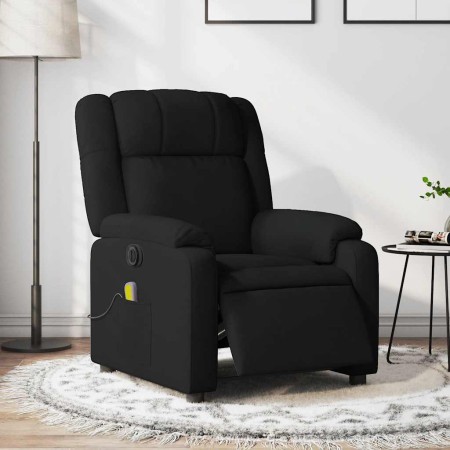 Sillón reclinable de masaje eléctrico tela negro en Sillones | Comprar online en Foru.es