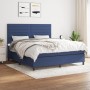 Cama box spring con colchón tela azul 160x200 cm de , Camas y somieres - Ref: Foro24-3141871, Precio: 533,99 €, Descuento: %