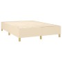 Cama box spring con colchón tela color crema 140x200 cm de , Camas y somieres - Ref: Foro24-3142502, Precio: 520,98 €, Descue...