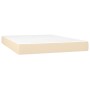 Cama box spring con colchón tela color crema 140x200 cm de , Camas y somieres - Ref: Foro24-3142502, Precio: 520,98 €, Descue...
