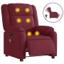 Sillón de masaje reclinable eléctrico tela rojo tinto en Sillones | Comprar online en Foru.es