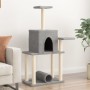 Rascador para gatos con postes de sisal gris claro 122 cm en Mobiliario para gatos | Comprar online en Foru.es