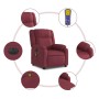 Sillón de masaje reclinable eléctrico tela rojo tinto en Sillones | Comprar online en Foru.es