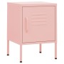 Mesita de noche acero rosa 35x35x51 cm de vidaXL, Mesitas de noche - Ref: Foro24-336211, Precio: 71,87 €, Descuento: %