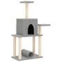 Rascador para gatos con postes de sisal gris claro 122 cm en Mobiliario para gatos | Comprar online en Foru.es