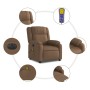 Sillón reclinable de masaje eléctrico tela marrón en Sillones | Comprar online en Foru.es