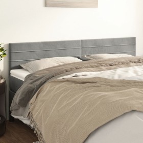 Cabeceros 2 unidades de terciopelo gris claro 80x5x78/88 cm de , Cabeceros y pies de cama - Ref: Foro24-346166, Precio: 55,87...