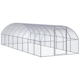 Gallinero de exterior de acero galvanizado 3x8x2 m de , Jaulas y habitáculos para animales pequeños - Ref: Foro24-3095466, Pr...