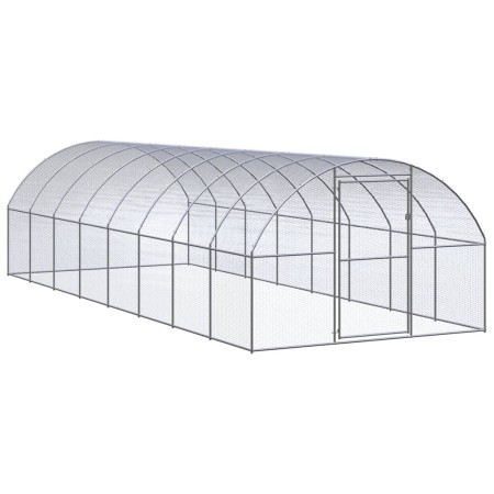 Gallinero de exterior de acero galvanizado 3x8x2 m de , Jaulas y habitáculos para animales pequeños - Ref: Foro24-3095466, Pr...