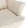 Sillón orejero y taburete de terciopelo crema de , Sillones - Ref: Foro24-3115940, Precio: 286,32 €, Descuento: %