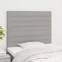 Cabeceros 2 unidades de tela gris claro 80x5x78/88 cm de , Cabeceros y pies de cama - Ref: Foro24-3116446, Precio: 62,58 €, D...