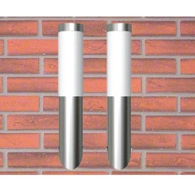 Apliques de exterior 2 unidades acero inoxidable de vidaXL, Iluminación de exterior - Ref: Foro24-160165, Precio: 25,94 €, De...