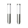 Apliques de exterior 2 unidades acero inoxidable de vidaXL, Iluminación de exterior - Ref: Foro24-160165, Precio: 25,94 €, De...