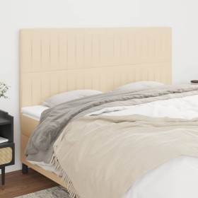 Cabeceros 4 unidades de tela color crema 100x5x78/88 cm de , Cabeceros y pies de cama - Ref: Foro24-3116597, Precio: 138,74 €...