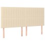 Cabeceros 4 unidades de tela color crema 100x5x78/88 cm de , Cabeceros y pies de cama - Ref: Foro24-3116597, Precio: 138,74 €...