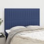Cabeceros 4 unidades tela azul 72x5x78/88 cm de , Cabeceros y pies de cama - Ref: Foro24-3116574, Precio: 97,41 €, Descuento: %