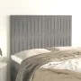 Headboards 4 units light gray velvet 72x5x78/88 cm by , Headboards and footboards - Ref: Foro24-3116618, Price: 114,18 €, Dis...