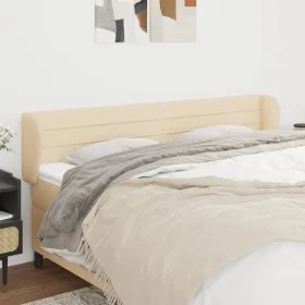 Cabecero de tela color crema 163x23x78/88 cm de , Cabeceros y pies de cama - Ref: Foro24-3117295, Precio: 83,22 €, Descuento: %