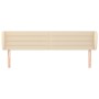 Cabecero de tela color crema 163x23x78/88 cm de , Cabeceros y pies de cama - Ref: Foro24-3117295, Precio: 84,77 €, Descuento: %