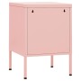 Mesita de noche acero rosa 35x35x51 cm de vidaXL, Mesitas de noche - Ref: Foro24-336211, Precio: 71,87 €, Descuento: %