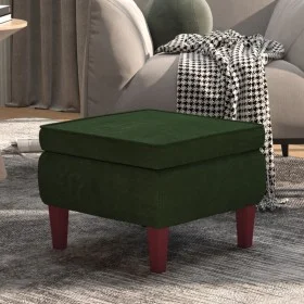 Stool with dark green velvet wooden legs by vidaXL, Folding stools and chairs - Ref: Foro24-329459, Price: 78,21 €, Discount: %