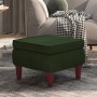 Taburete con patas de madera terciopelo verde oscuro de vidaXL, Taburetes y sillas plegables - Ref: Foro24-329459, Precio: 64...