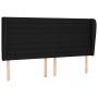Cabecero con orejas de tela negro 163x23x118/128 cm de , Cabeceros y pies de cama - Ref: Foro24-3118104, Precio: 141,76 €, De...