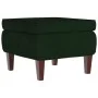 Hocker mit Holzbeinen aus dunkelgrünem Samt von vidaXL, Klapphocker und Stühle - Ref: Foro24-329459, Preis: 78,21 €, Rabatt: %
