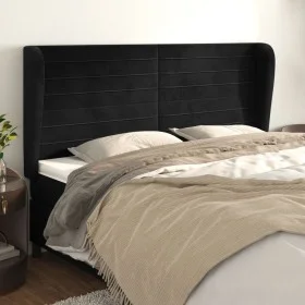 Headboard with light gray velvet ears 163x23x118/128 cm by , Headboards and footboards - Ref: Foro24-3118152, Price: 124,55 €...