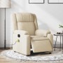 Sillón reclinable de masaje eléctrico tela color crema en Sillones | Comprar online en Foru.es
