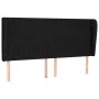 Cabecero con orejas de tela negro 163x23x118/128 cm de , Cabeceros y pies de cama - Ref: Foro24-3118202, Precio: 119,72 €, De...