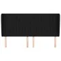 Cabecero con orejas de tela negro 163x23x118/128 cm de , Cabeceros y pies de cama - Ref: Foro24-3118202, Precio: 119,72 €, De...