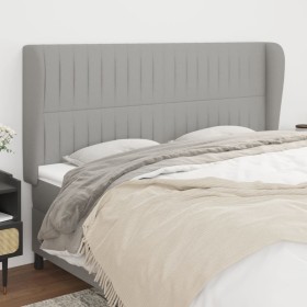 Cabecero con orejas de tela gris claro 163x23x118/128 cm de , Cabeceros y pies de cama - Ref: Foro24-3118200, Precio: 123,99 ...