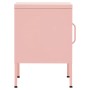 Mesita de noche acero rosa 35x35x51 cm de vidaXL, Mesitas de noche - Ref: Foro24-336211, Precio: 71,87 €, Descuento: %