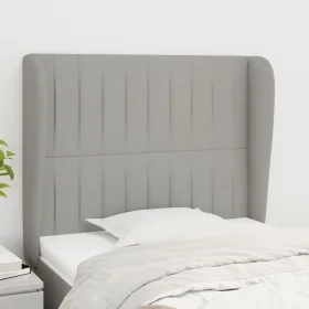 Kopfteil mit hellgrauen Stoffohren 103x23x118/128 cm von , Kopf- und Fußteile - Ref: Foro24-3118184, Preis: 71,96 €, Rabatt: %