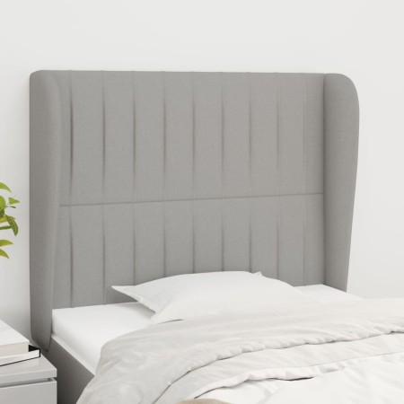 Cabecero con orejas de tela gris claro 103x23x118/128 cm de , Cabeceros y pies de cama - Ref: Foro24-3118184, Precio: 70,25 €...