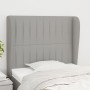 Cabecero con orejas de tela gris claro 103x23x118/128 cm de , Cabeceros y pies de cama - Ref: Foro24-3118184, Precio: 70,25 €...