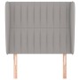 Cabecero con orejas de tela gris claro 103x23x118/128 cm de , Cabeceros y pies de cama - Ref: Foro24-3118184, Precio: 70,25 €...