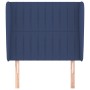 Cabecero con orejas de tela azul 103x23x118/128 cm de , Cabeceros y pies de cama - Ref: Foro24-3118190, Precio: 78,44 €, Desc...