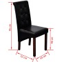 Sillas de comedor 4 unidades cuero sintético negro de vidaXL, Sillas de comedor - Ref: Foro24-160316, Precio: 380,92 €, Descu...