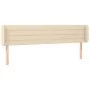 Kopfteil aus cremefarbenem Stoff, 163 x 16 x 78/88 cm von , Kopf- und Fußteile - Ref: Foro24-3118919, Preis: 72,35 €, Rabatt: %