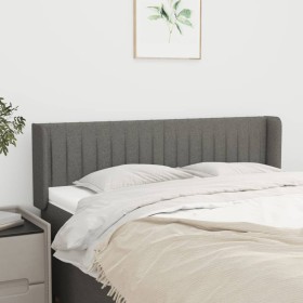 Cabecero de tela gris oscuro 147x16x78/88 cm de , Cabeceros y pies de cama - Ref: Foro24-3119005, Precio: 75,87 €, Descuento: %