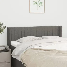 Cabecero de tela gris oscuro 147x16x78/88 cm de , Cabeceros y pies de cama - Ref: Foro24-3119005, Precio: 75,32 €, Descuento: %