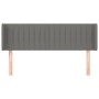 Cabecero de tela gris oscuro 147x16x78/88 cm de , Cabeceros y pies de cama - Ref: Foro24-3119005, Precio: 75,87 €, Descuento: %