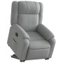 Sillón reclinable elevable de tela gris claro en Sillones | Comprar online en Foru.es